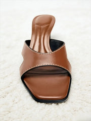 Elegant Brown Thin High Heel