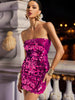 Luxury Backless Sequin Above Knee Strapless sleeveless Mini Dress