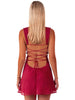 Casual Halter Lace-up Skinny Slim Fit Square Collar Mini Dress