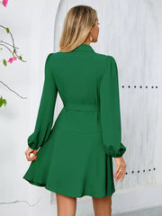 Casual Turndown Collar Long Sleeves Blazer Mini Dresses