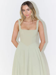 Women's Party Dress With Square Neckline