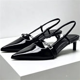 Pointed Toe Sandals Red Thin High Heel