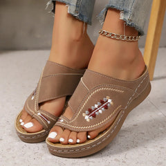Slippers Wedge Sandals Flip Flops Non-Slip Soft Platform Shoes