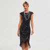Vintage Flapper Big Round Neck Slip Annual Meeting Dress