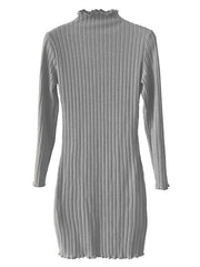 Sweater Dress Long Sleeve Slim Fit Mini Dress