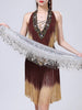 Elegant rhinestone Neck-mounted tassel bodycon prom short dresses