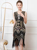 Elegant V-Neck backless Polyester vintage sequin prom mini dress