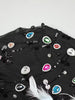 Diamonds Patchwork Feathers High Neck Rhinestones Long Sleeves Mini Dress