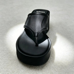 Mesh Platform Sandals for Clip Toe Wedges Street-Style Comfortable Shoes