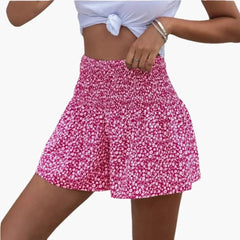 Women’s Floral Print Elastic Waist Shorts