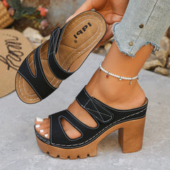 Sandals Classic Peep Toe Sandals Round Toe Shoes