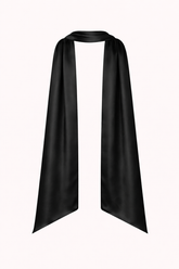 Satin Neck Scarf Black