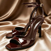 Open-Toe Ankle-Strap Heel