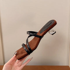 Elegant Square Toe Low Heel