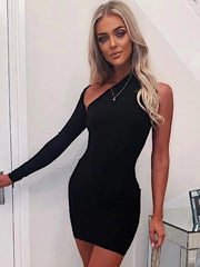 Bodycon Dresses Neck Midi Dress Sheath Dress