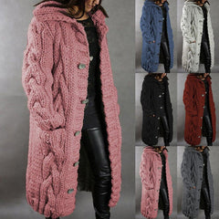 Women's chunky knitted cardigan