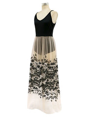 Casual V-Neck Sleeveless Polyester Floor Length Semi Formal Party Dresses