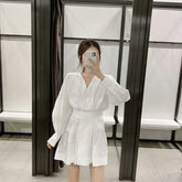 Stylish V Neck Casual Mini Dress