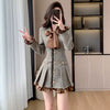 Luxury High Quality Ruffles Trim Long Sleeve Buttons Blazer Dress
