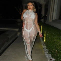 Draped Club Party Bodycon Dress