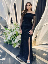 Elegant Luxurious Special Occasions Off-Shoulder Full Sleeve Customized Prom Dresses