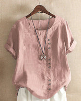 Women's Round Neck Chic Summer Blouse