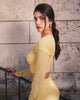 Elegant Long Sleeve Mesh Bodycon Nightclub Ankle-Length Maxi Dress
