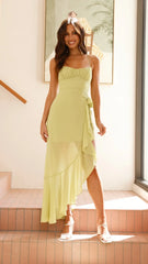 Caliste Midi Dress - Lime