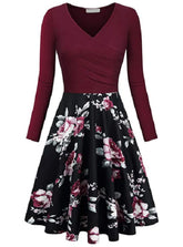 Wrap Top and Printed Skirt Dress