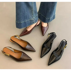 Pointed Toe Sandals Singbacks Mules Shoes