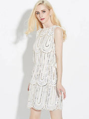 Sequined Flapper Sleeveless Halloween Party Dress