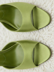 Brown Satin Heel