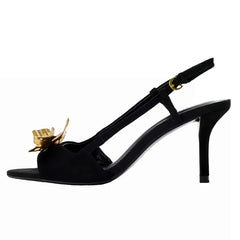 Gold Floral Decoration Heel