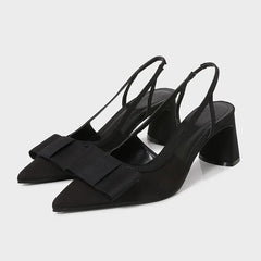 Burgundy Patent Leather Designer Pumps Pointed Toe Chunky High Heel