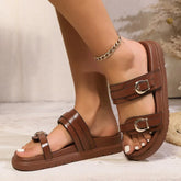 Flip Flops Platform Metal Beach Slippers Female Rivet Casual Outside Thick Sole Casual Sandals