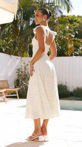 Blakely Midi Dress - Lemon Floral