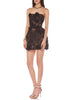 Elegant Solid Spliced Appliques Strapless Sleeveless High Waist Slimming Mini Dress