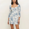 Casual Square Neck Long Sleeve High Waist Lace Up Slimming Mini Dresses