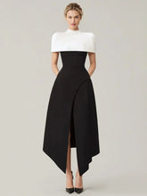 Elegant Square Collar Sleeveless High Waist Pleated Evening Dresses