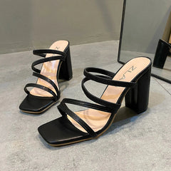 Hot Sandals Luxury Brand Design Rivet High Heel