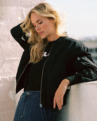 Women's casual bomber jacket for effortless style