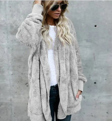 Women's open front hooded cardigan