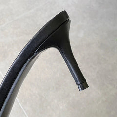 Elegant Butterfly-kont Lace Edge Slippers Thin High Heel