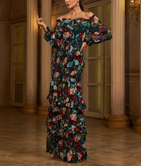 Elegant Casual Vacation Evening Gown Floral Party Beautiful Maxi Dress
