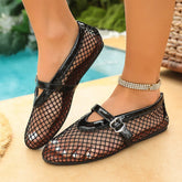 Mesh Black Ballet Shoes