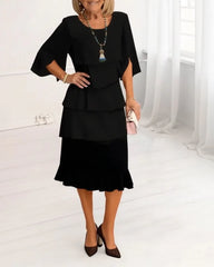 Women's Elegant Comfort Ruffle Dress