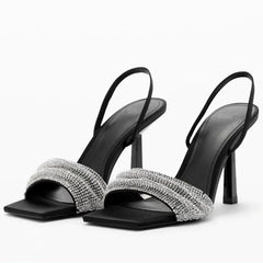 Rhinestone Decorated Slingback Heel