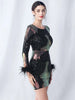 Elegant Backless Above Knee Bodycon Long Sleeve Mini Dresses