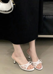 Lace Bow High Heel
