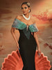 Elegant Off-Shoulder Mermaid with Pearl Embellishments Wedding Party Evening Gown
